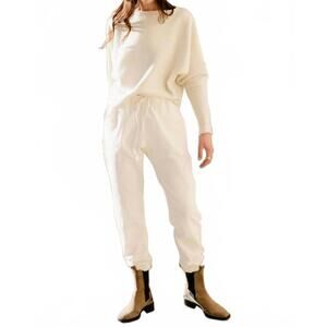 NEW NATALIE BUSBY everyday knit sweater in ivory